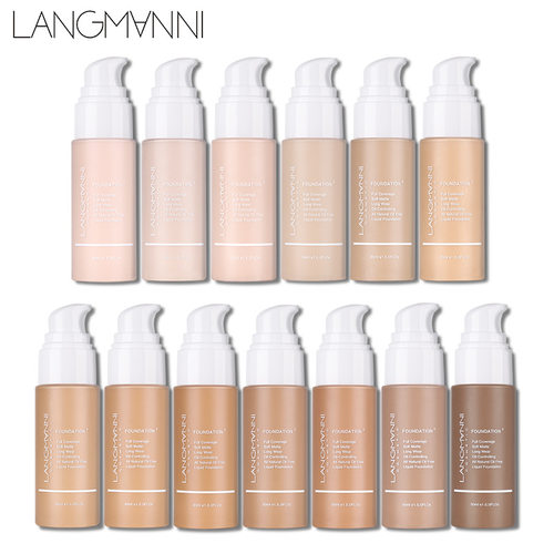 Langmanni Liquid foundation covers matt cosmetics 哑光粉底液