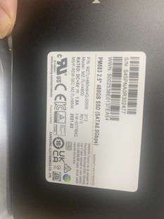 MZ7LH480HAHQ 三星正品 SATA企业级SSD固态硬盘 480G 00005 PM883