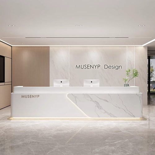 简约公司前台接待台酒店收银吧台