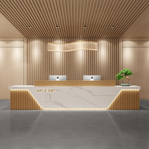 中式公司前台接待台酒店收银吧台