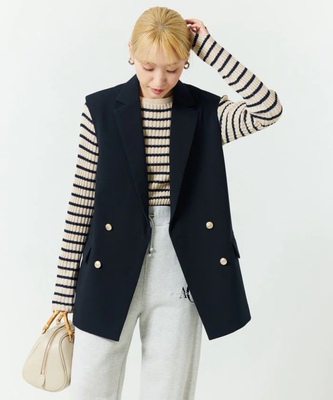 马甲freaks坎肩休闲百搭双排扣