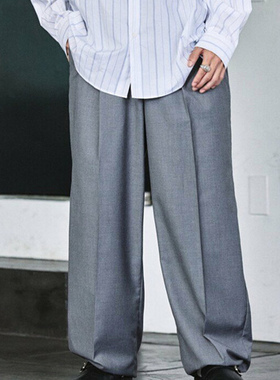 freaks store宽松休闲直筒tr西裤立体剪裁束脚裤廓形薄款春秋现货