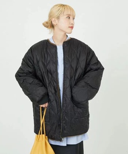 freaks store2way秋冬保暖拼接毛毛两面穿绗缝仿皮草棉服外套微瑕