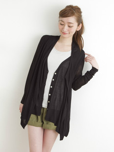 特价春装显瘦日单ehy细纱薄毛衣针织开衫假两件森女休闲百搭毛衫