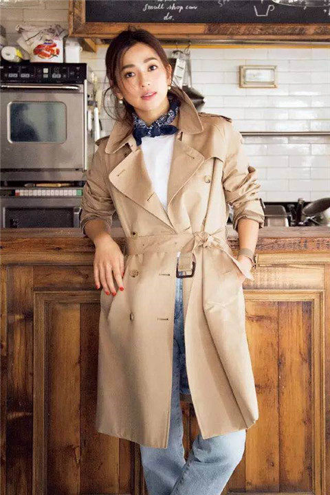 ehy秋季新款厚斜纹kbf外套风衣