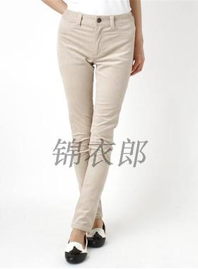 特价冲冠日单earth旗下chocol纯棉灯芯绒弹力小脚裤eme靴裤铅笔裤
