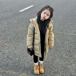 新北款儿童中长款羽绒服加厚保暖男女宝宝童装时尚外套冬季长款潮