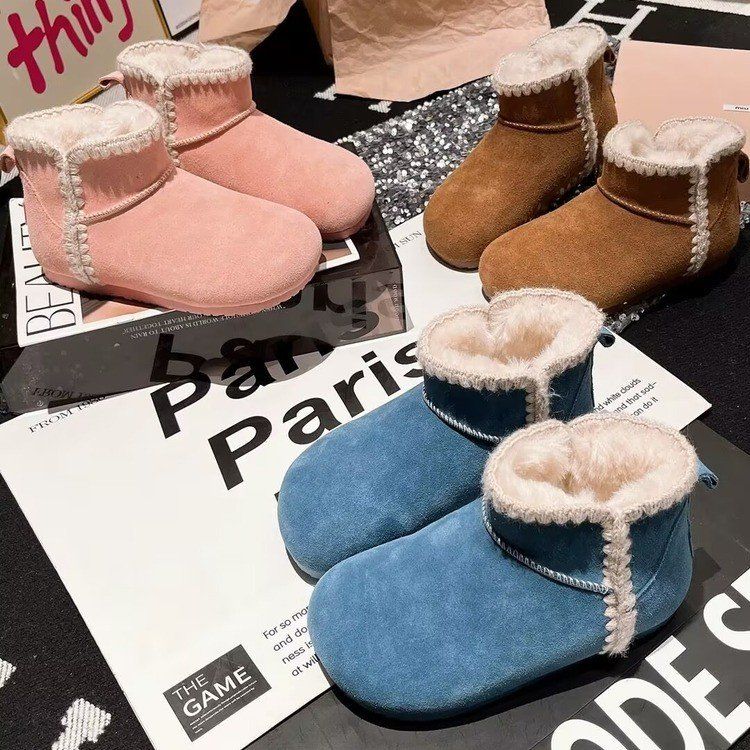 毛毛拖鞋女厚底外穿羊皮毛一体包头雪地靴半拖一脚蹬懒人棉鞋冬季