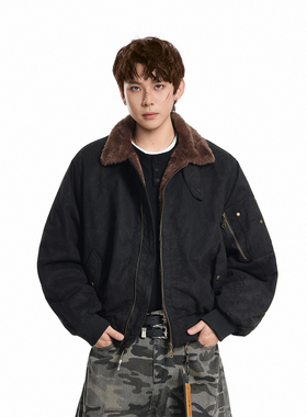 GCINIM401美式复古翻领棉外套男女保暖冬季加厚保暖情侣棉衣潮