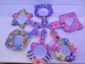 DIY木质小镜子白胚超轻粘土儿童手工制作玩具手绘创意美术幼儿园