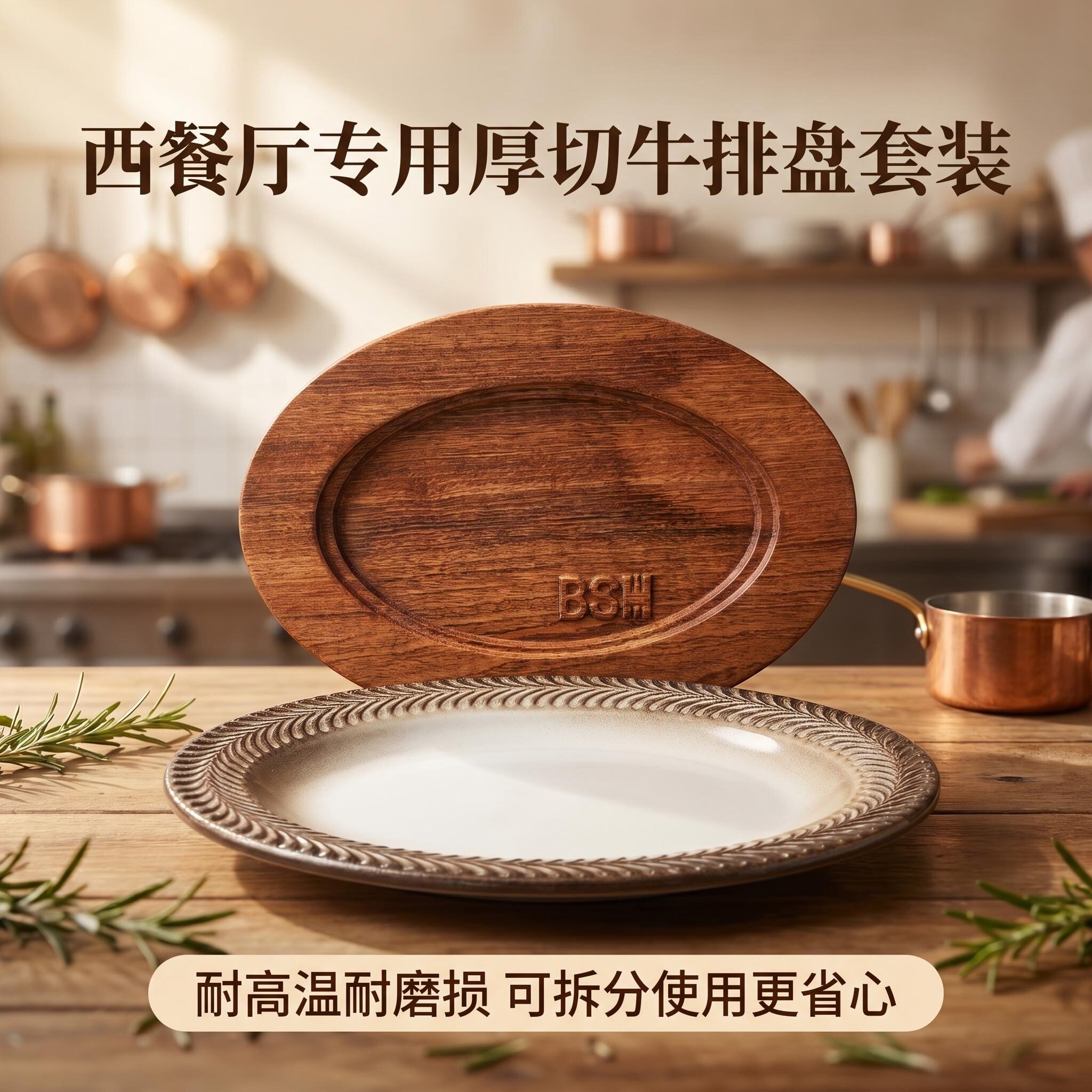 耐高温明火牛排盘烤箱加热高温碟