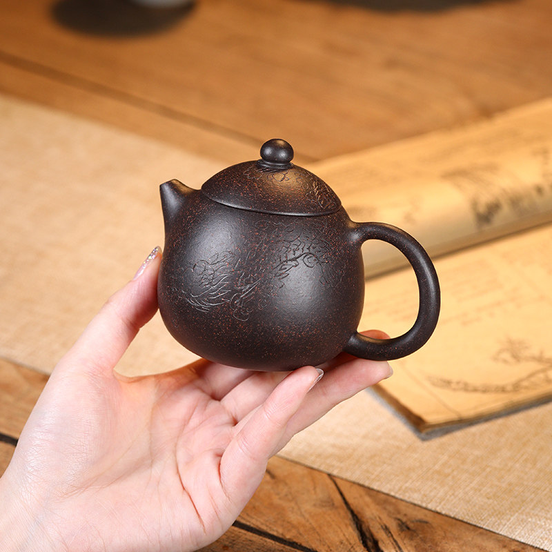 宜兴纯全手工紫砂壶原矿黑金砂小容量龙蛋壶家用功夫泡茶壶具特价在类目 餐饮具, 茶具, 茶壶中 - 来自Buy2taobao.com提供专业的淘宝代购服务