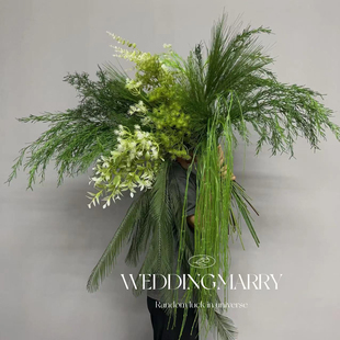 婚礼仿真吊米波浪草龙须草流苏婚礼堂空气草仿真垂柳绿色叶材藤条