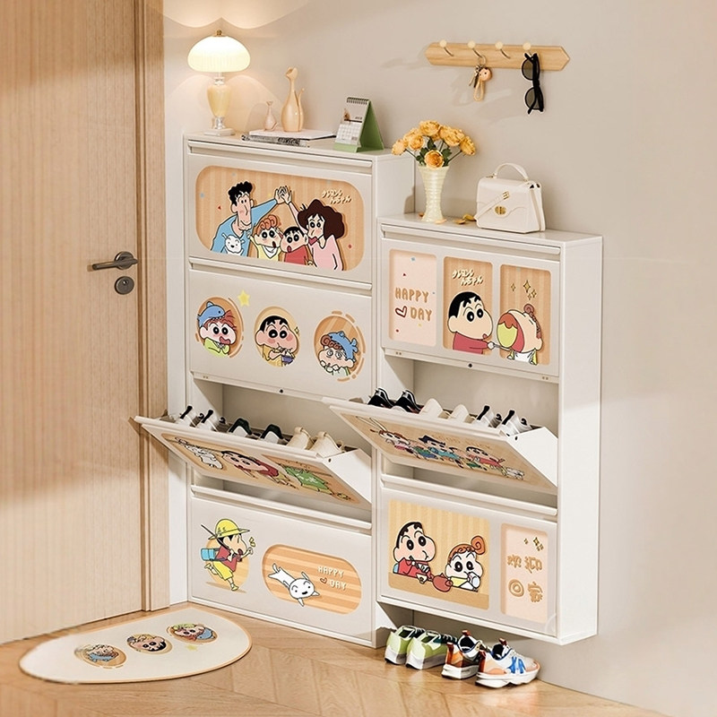 超薄鞋柜新款15cm家用门口入户大容量中古风鞋柜极窄入户翻斗柜,住宅家具,鞋柜,淘宝优惠券,粉丝福利购,淘宝优惠卷