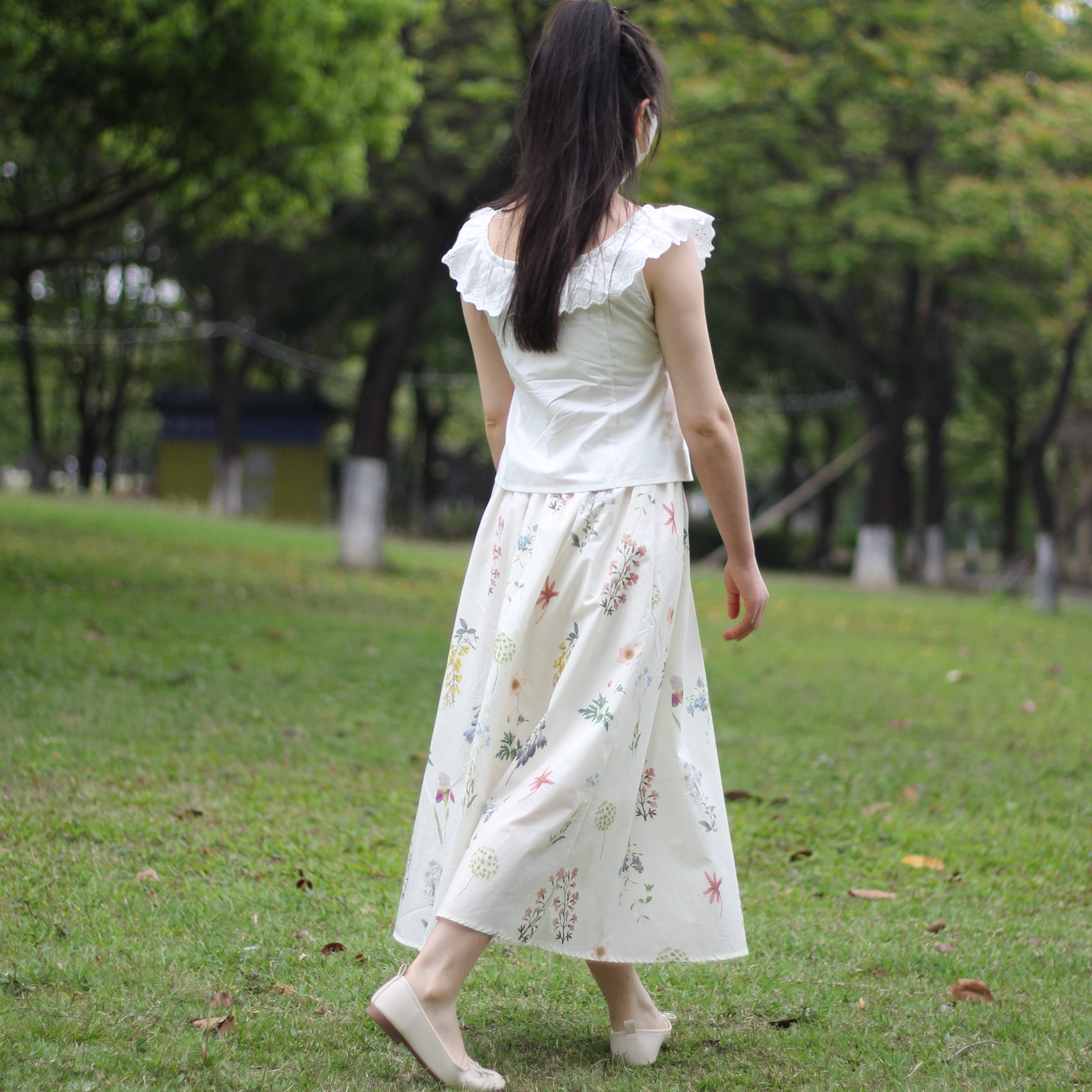 小个子夏季百搭法式碎花半身裙