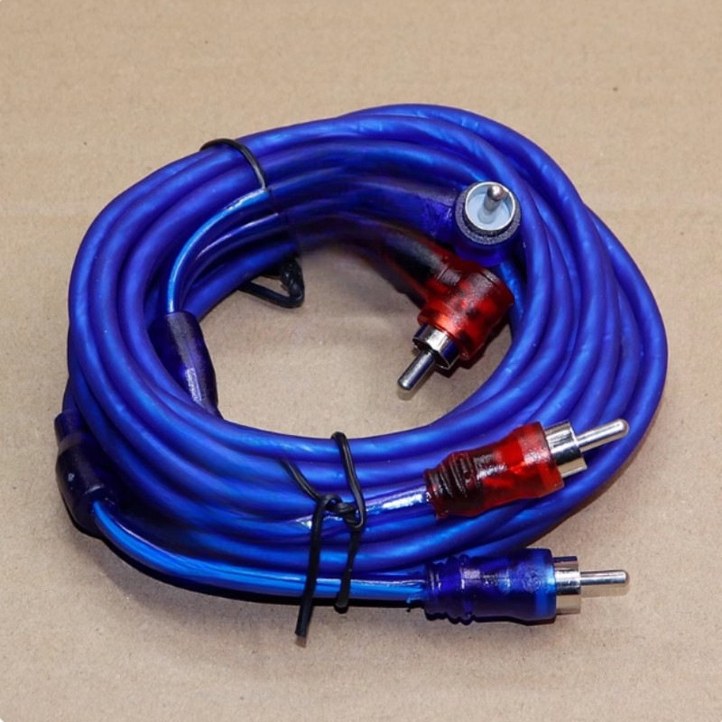 功放音频汽车音响改装低音炮连接莲花RCA双头弯插信号线莲花RCA