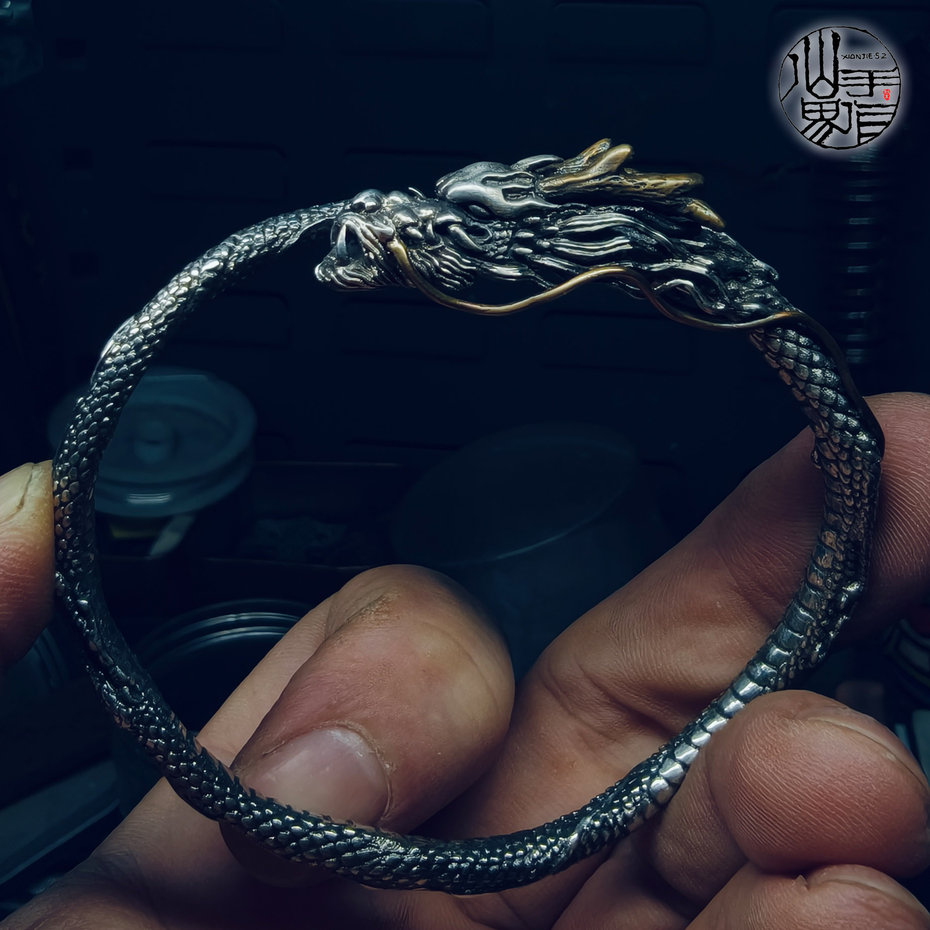 仙界原创S925纯银龙手镯