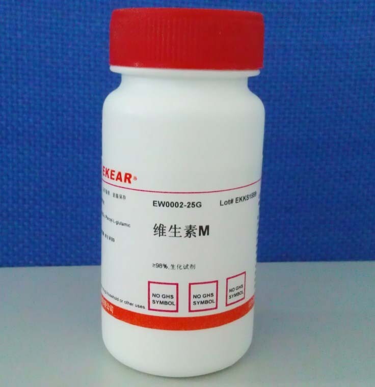 维生素M/叶酸/蝶酰谷氨酸/维生素B9/VB9 CAS:59-30-3组培科研用品