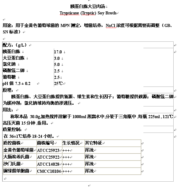 胰蛋白胨大豆肉汤培养基 TSB 250g  科研用品  现货