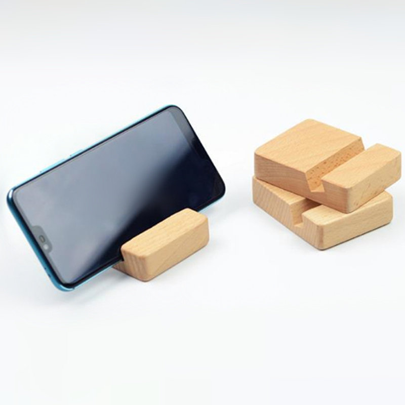 手机桌面支架木头简约木质 实木创意便携小巧看视频懒人支架木头