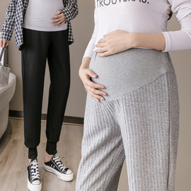 孕妇裤子春秋外穿长裤时尚潮妈运动打底裤秋季托腹孕妇外穿束脚裤