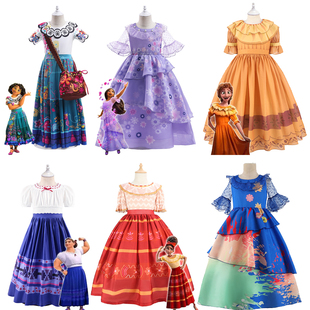 迪士尼童装 魔法满屋米拉贝cosplay演出裙多莉丝佩帕阿姨雪纺裙子