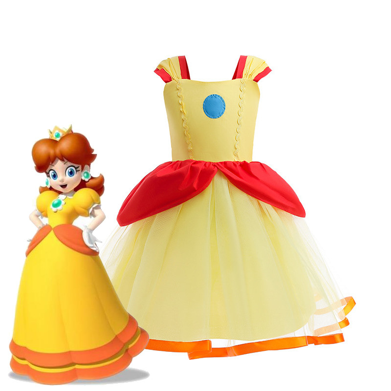 女童碧姬公主裙中小童婴幼纯棉生日礼服摄影服装拼色洋气系带裙子