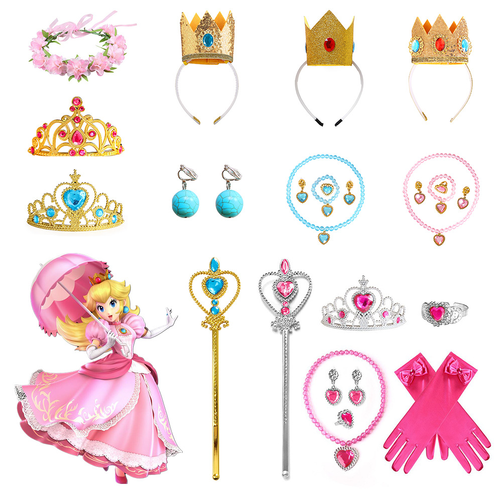 女童粉色桃子碧琪公主饰品