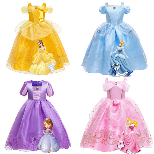 女童童装艾莎苏菲亚贝尔裙