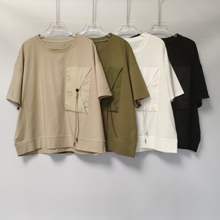夏季短款t恤宽松韩版女装慵懒风时尚大码体恤衫短袖复古港味上衣