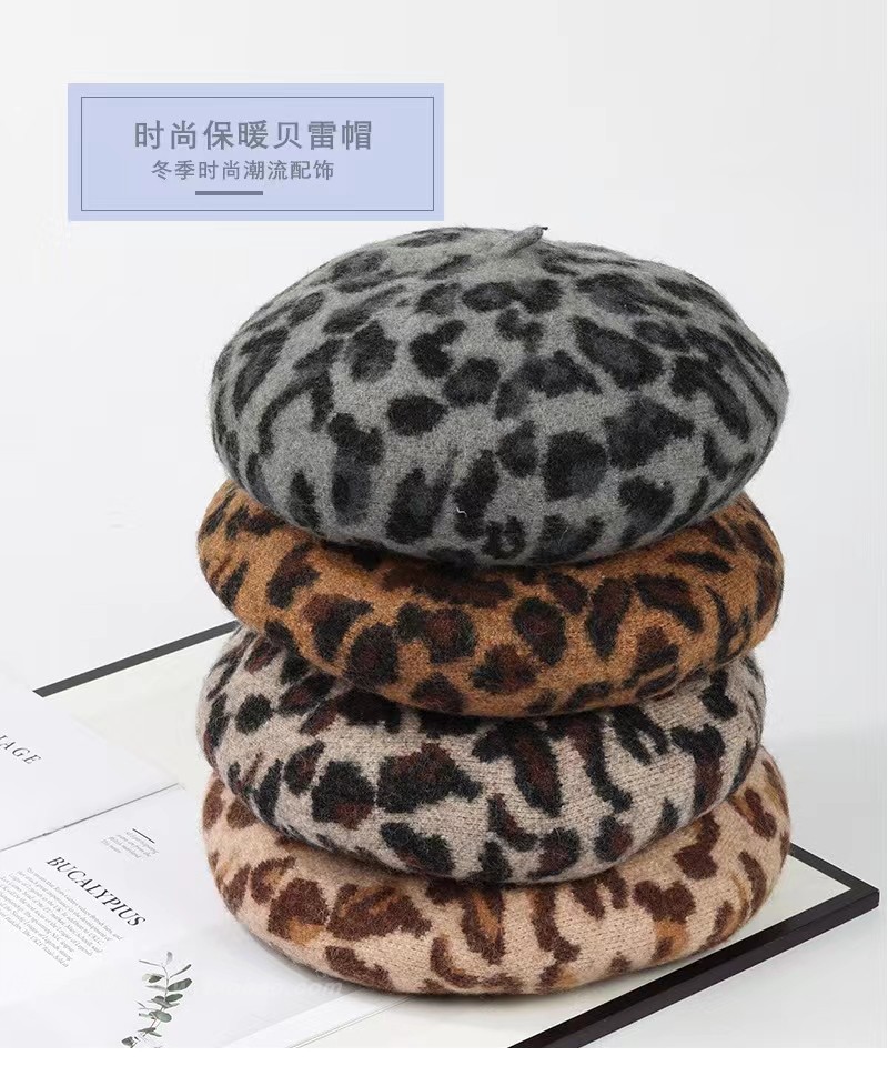 贝雷帽逛街休闲女秋冬羊毛画家帽