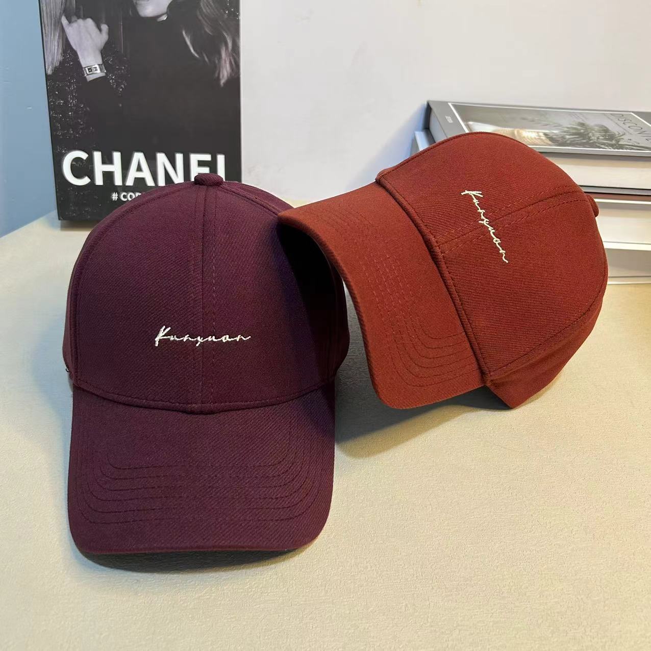 棒球帽逛街休闲男女冬刺绣鸭舌帽