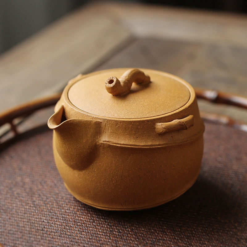 玩物集 手抓紫砂壶 手工紫砂手捏壶 泡茶碗紫砂盖碗 泡碗绿茶粗陶