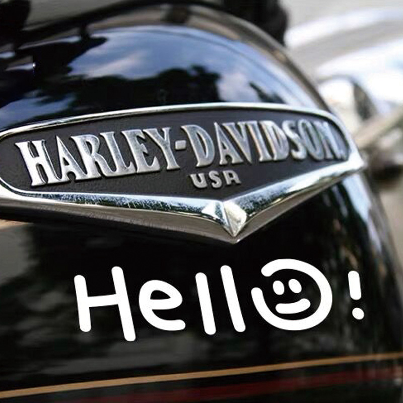 可爱搞笑hello笑脸汽车贴纸