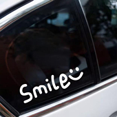 创意汽车贴纸治愈微笑Smile表情开心快乐车身后挡风窗尾装 饰贴纸