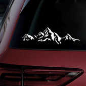 山峰雪山创意汽车反光车贴挡风玻璃越野户外进藏个性 贴 三角窗改装