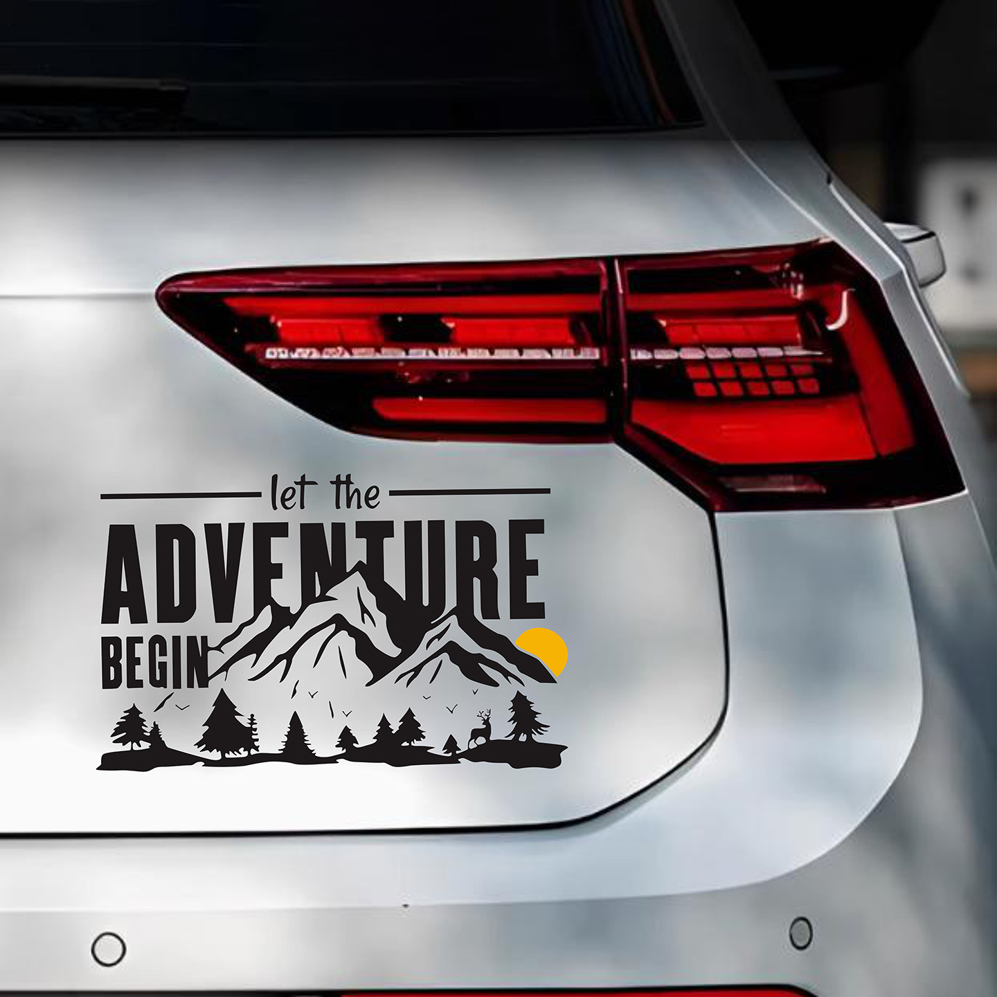 让冒险开始吧山脉户外车贴