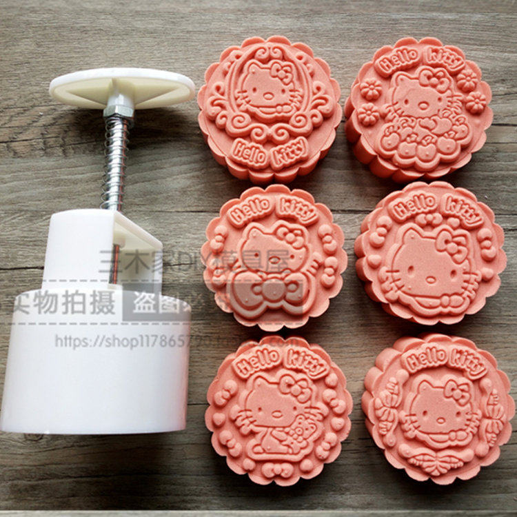 Sanmu company 2016 New products Katie Cartoon cat Moon cake mold 100 gram 125 gram 150 Gram makingin the Kitchen/Cooking utensils , Barbecue/Bakeware , Baking DIY Appliance , Baking mold  category - from Buy2taobao.com to provide professional Taobao agent buy service