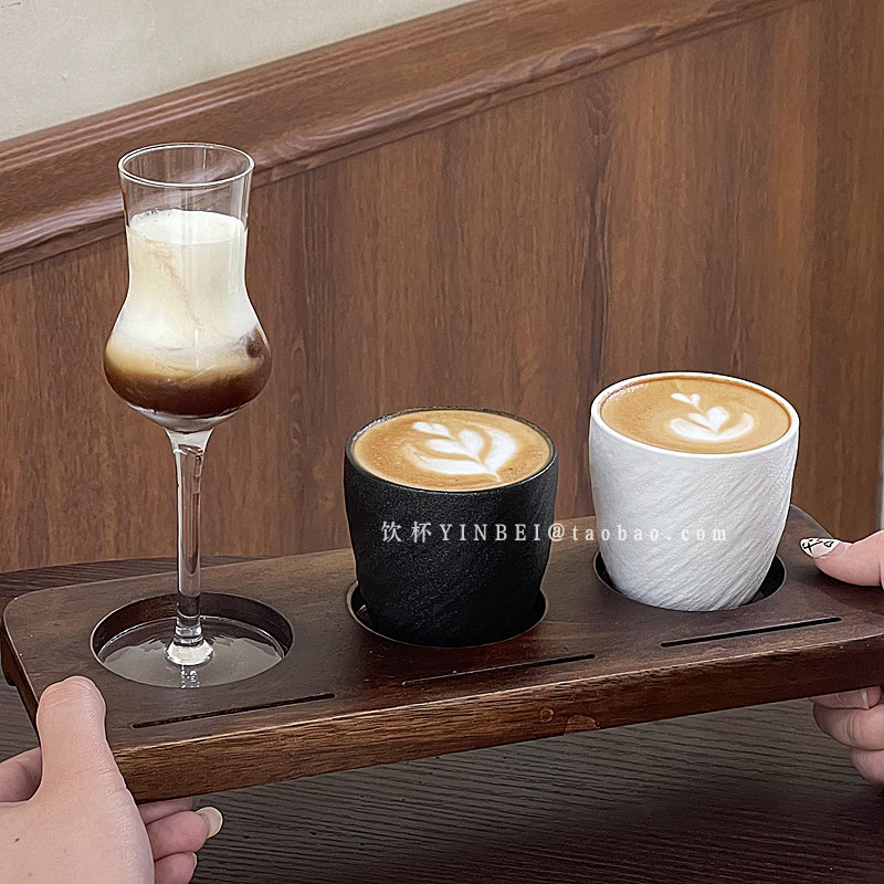 日式复古石纹陶瓷咖啡杯