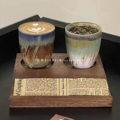 日式创意陶瓷拿铁咖啡杯