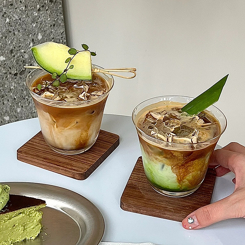 復古相思木方形隔熱杯墊