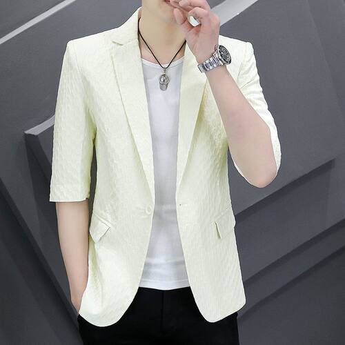 2026夏季男士薄款修身西服外套