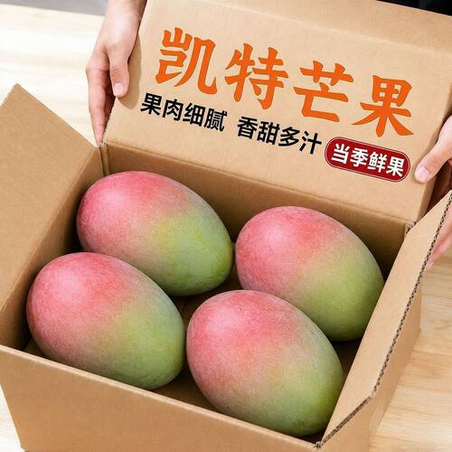 【超甜】特价9斤攀枝花芒果凯特芒特大超大皮薄肉厚新鲜孕妇水果