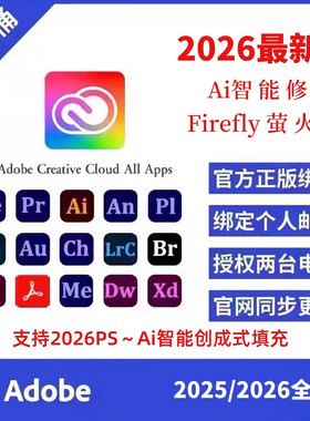 官方正版Adobe Creative Cloud全家桶mac软件激活订阅摄影师计划