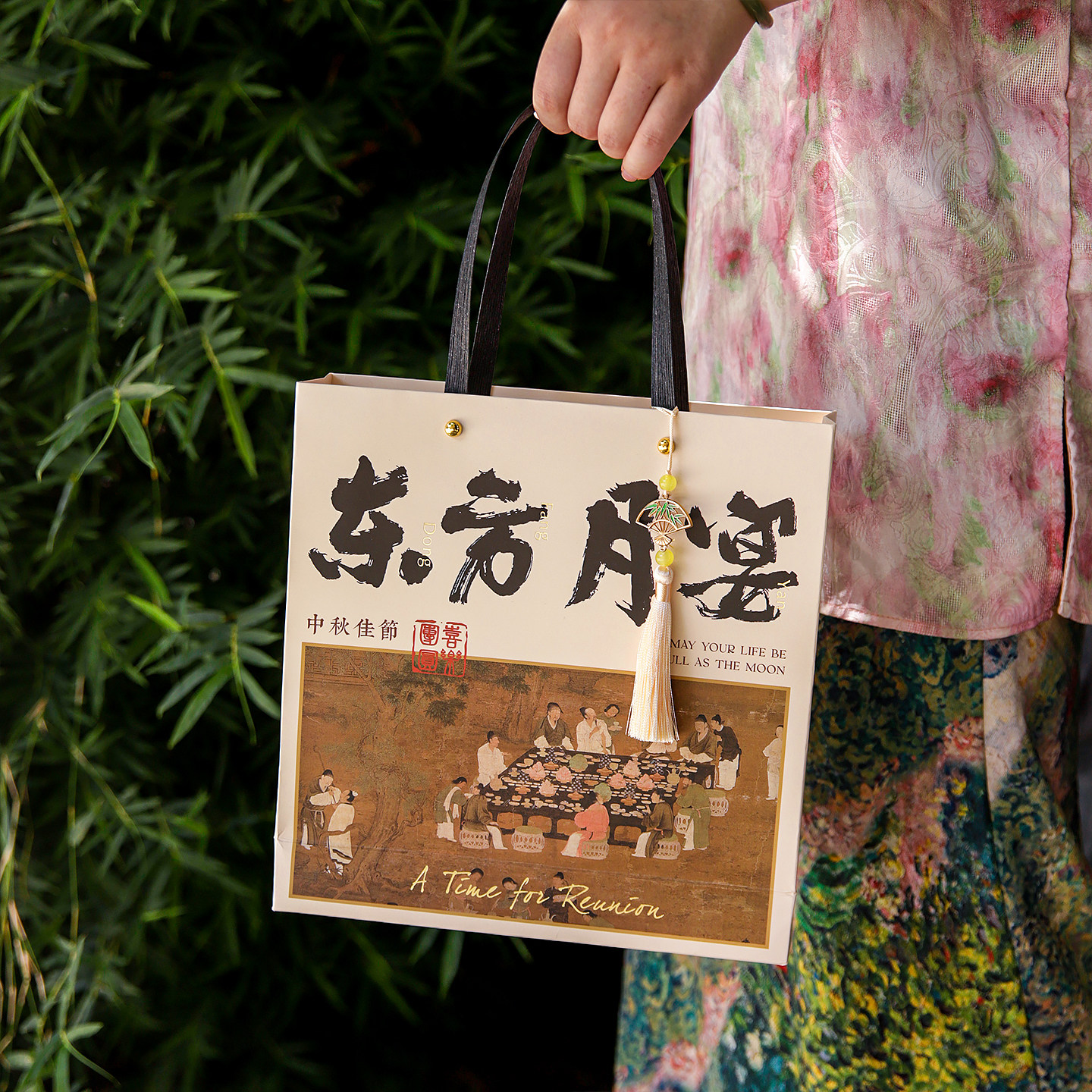2026新款单个大月饼包装盒古典画雅致盒广式五仁-中秋节礼盒空盒