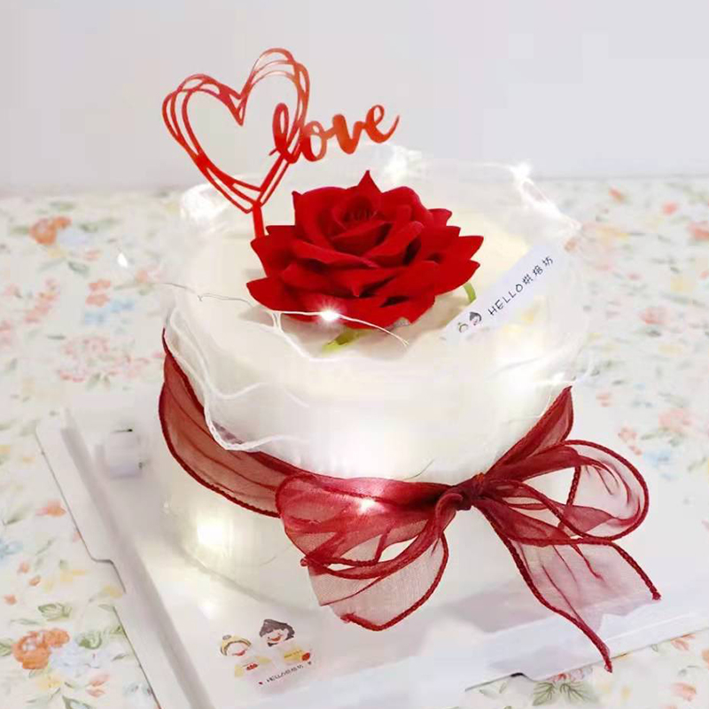 女王节玫瑰花蛋糕装饰