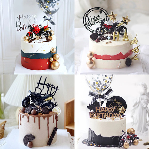 仿真杜卡迪摩托车蛋糕装饰