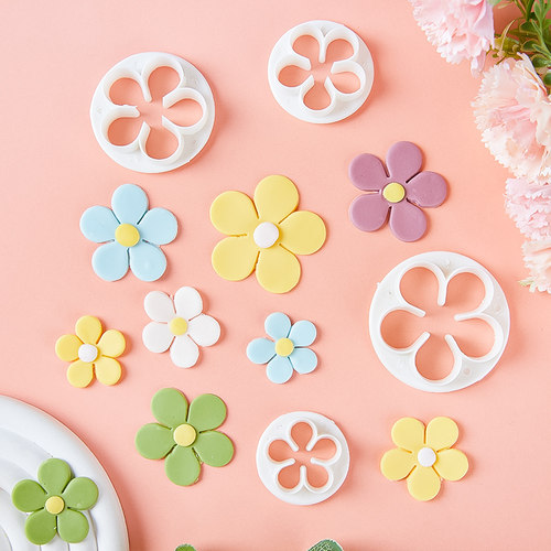 五瓣花塑料切模套装翻糖花朵