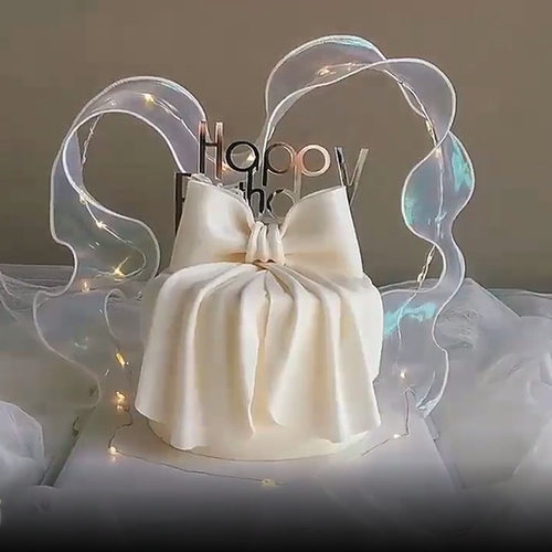彩色丝带蛋糕套装女神装饰插件