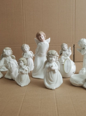 出口原单创意礼品可爱陶瓷天使摆件装饰
